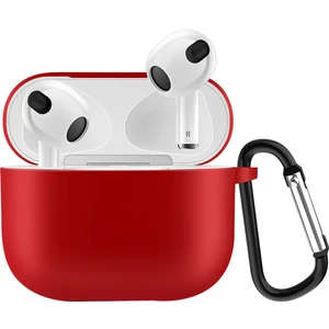 Airpods 3 2021( Airpods 3. Nesil) Kılıf Silikon Kılıf - Kırmızı