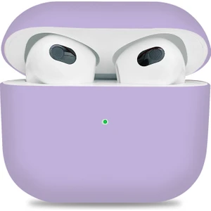 Airpods 3 2021( Airpods 3. Nesil) Kılıf Silikon Kılıf Slim Zar - Lila