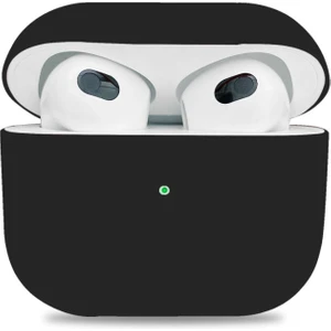Airpods 3 2021( Airpods 3. Nesil) Kılıf Silikon Kılıf Slim Zar - Siyah