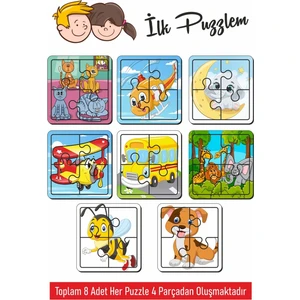 Baby Puzzle, Ilk Puzzlem, Sevimli Hayvanlar Seti - 1 Puzzle