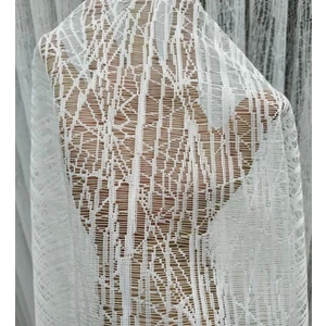 Spor Desenli Cam Kırığı Uygun Tül Perde 1 x 2 Seyrek Pileli