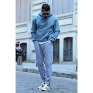 Oversize Kapüşonlu Kanguru Cepli Sweatshirt - Hoodie