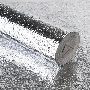 Yapışkanlı Kolay Silinebilir Mutfak Tezgah Üstü Folyo Gümüş