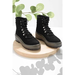 Siyah Süet  Kadın Bot & Bootie K02578002702