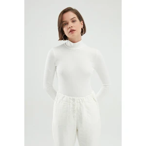 Balıkçı Yaka Bodysuit Ekru