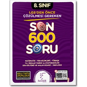 Karekök Yayıncılık 8. Sınıf LGS Den Önce Çözülmesi Gereken Son 600 Soru
