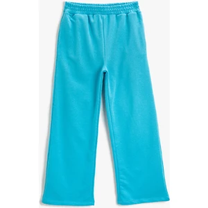 Kız Çocuk Basic Bol Paça Eşofman Altı Pamuklu