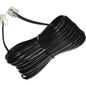 LIVOLO 30 metre Siyah Telefon Modem Adsl Vdsl Ara Kablosu Telefon Rj11 Hat Bağlantı Kablosu