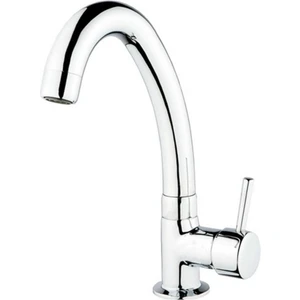 Cold Mix Kuğu Lavabo Batarya Tek Su Girişli Yandan Kollu Kalın Borulu