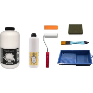 Antik Beyaz Boya 2 Litre + Yarımat Vernik Set 500 ml