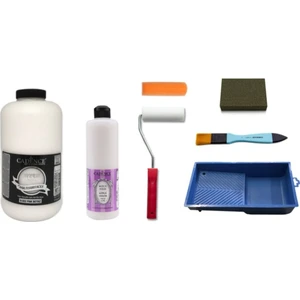 2 Litre Pak Beyaz Boya + 500 ml Parlak Vernik Set