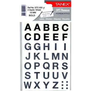 STC-505 Harf Etiketi 15 mm 2 Sayfa
