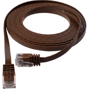 CAT6 Yassı Ethernet (Network, LAN) Kablosu, Kahverengi, 10 metre