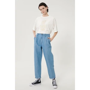 Stella Tapered Fit Denim Esnek Jean Kot Pantolon