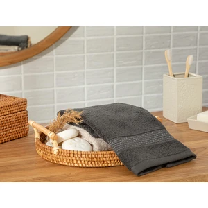 English Home Delu x e Pamuklu Low Twist El Havlusu 30 x 50 cm Antrasit