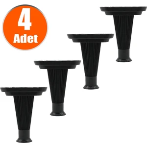 Mobilya Kanepe Ünite Koltuk Ayağı 15 Cm Siyah Baza Ayakları (4 Adet)