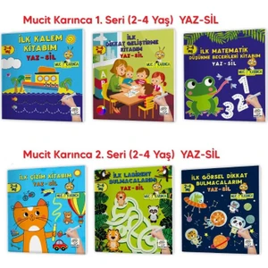 2-4 Yaş Mucit Karınca Yaz-Sil Kitaplar ( 2li Set )