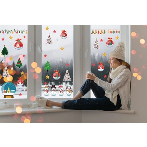 Tellgraf Yılbaşı Temalı Cam ve Duvar Sticker(Etiket) Süsü