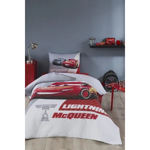 Cars Piston Cup Tek Kişilik Disney Lisanslı Lastikli Fitted Çarşaf Kapitone Çocuk Nevresim Takımı