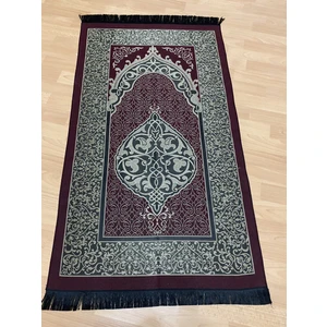 Ayhanhome Desenli Saçaklı Bohçalık Tafta Bordo Seccade