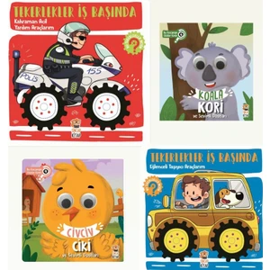 Sincap Kitap 4'lü Set (Bu Kocaman Gözler - Tekerlekler Iş Başında Serisi)