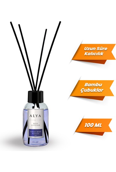 Alya Bambu Çubuklu Oda Kokusu Violet Bomb 100 ml x 2'li