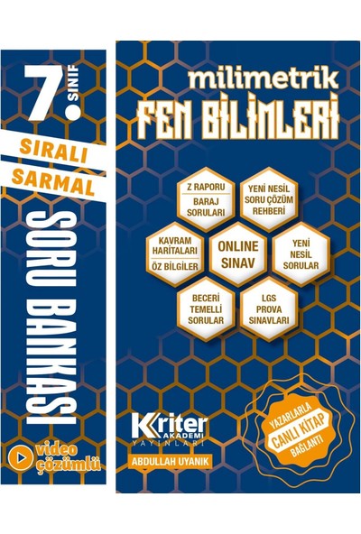Kriter Akademi Yayınları 7. Sınıf Fen Bilimleri Soru Bankası