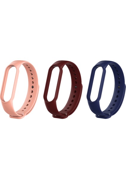 Xiaomi Mi Band 5 ve 6 Uyumlu Silikon Kordon 3'lü Set 3