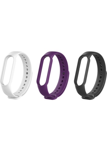 Xiaomi Mi Band 5 ve 6 Uyumlu Silikon Kordon 3'lü Set 4