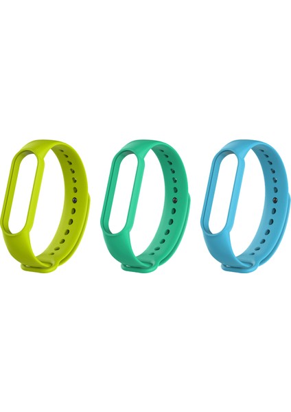 Xiaomi Mi Band 5 ve 6 Uyumlu Silikon Kordon 3'lü Set 6