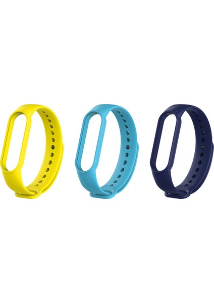 Xiaomi Mi Band 5 ve 6 Uyumlu Silikon Kordon 3'lü Set 7