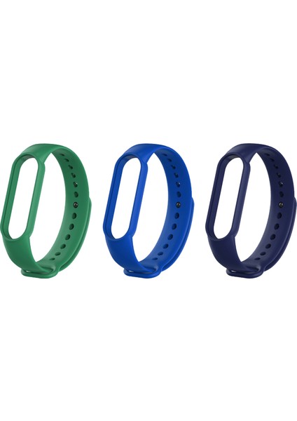 Xiaomi Mi Band 5 ve 6 Uyumlu Silikon Kordon 3'lü Set 21