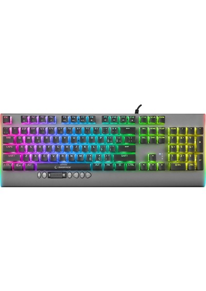 KB-R211 PRIME RGB Backlight Kristal Red Switch Mekanik Gaming Oyuncu Klavyesi