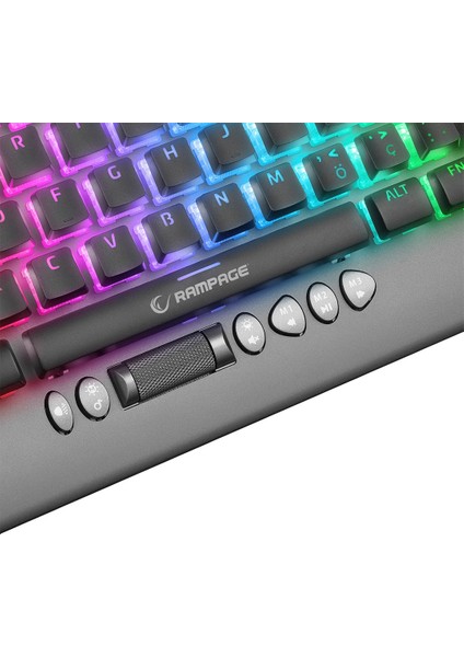 KB-R211 PRIME RGB Backlight Kristal Red Switch Mekanik Gaming Oyuncu Klavyesi