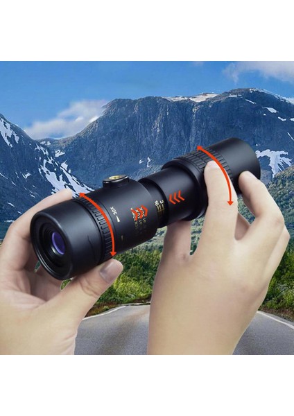 4K 10-300X40MM Süper Telefoto Zoom Monoküler Teleskop, Bak4 Prizma Lensli Plaj Seyahati Açık Hava Etkinlikleri Sporları Için modelleri