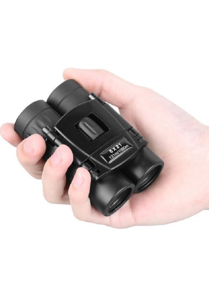 8X21 Güçlü Hd Dürbün Uzun Menzilli Katlanır Mini Teleskop Düşük Işık Gece Görüş Bak4 Kamp Içın Optik