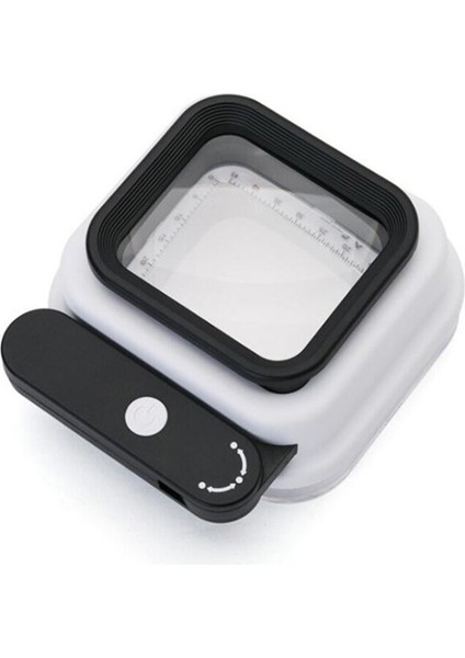 Katlanabilir 10X 15X 20X Işıklı Büyüteç El 4 LED Ölçekli Büyüteç Siyah/beyaz Okuma Antika Takı Büyüteç