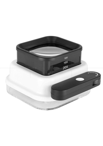 Katlanabilir 10X 15X 20X Işıklı Büyüteç El 4 LED Ölçekli Büyüteç Siyah/beyaz Okuma Antika Takı Büyüteç indirimleri