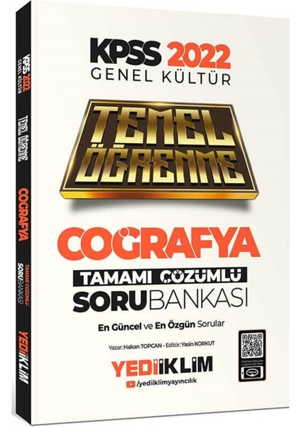 2022 KPSS Genel Kültür Coğrafya Temel Öğrenme Tamamı Çözümlü Soru Bankası