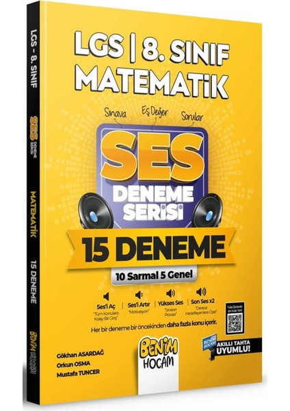 Benim Hocam Yayınları 8. Sınıf LGS Matematik Ses Deneme Serisi 15 Deneme