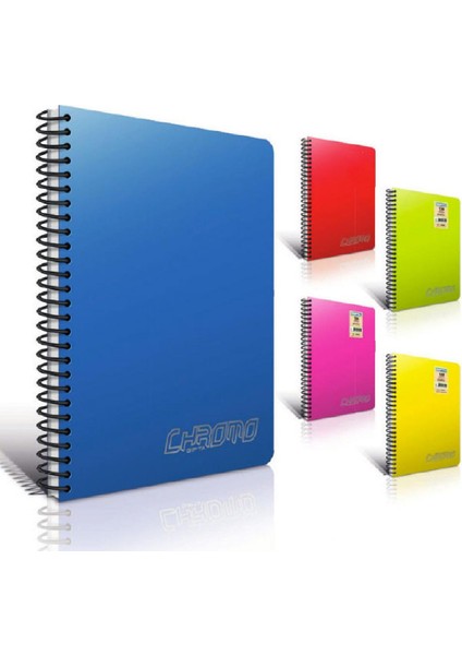 Gıpta Chrome Defter Spiralli Pp Kapak 200 Yaprak Çizgili A4
