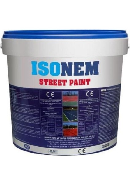 Isonem Street Paint Asfalt ve Beton Zemin Boyası 18 kg