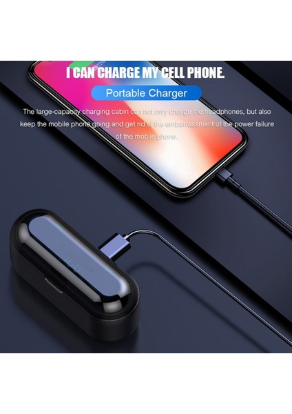 Tws Bluetooth Kulaklık Mini Kulak Sporları Koşu Kulaklıkları Kablosuz Kulaklık Hd Çağrı 1200MAH Şarj Kutusu ile 9d Stereo Müzik (Yurt Dışından) modelleri
