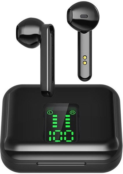 Tws Bluetooth Kablosuz Kulaklıklar Dokunmatik Kontrol LED Ekran Bluetooth 5.0 Oyun Kulaklığı Spor Su Geçirmez Kulaklık Kulakiçi (Yurt Dışından)