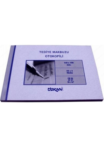 Tediye Makbuzu Otokopili 2/50 2n Orta Boy 14X19 CM 1 Adet