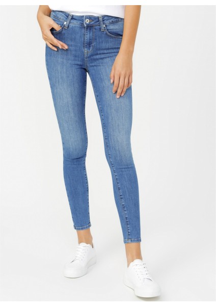 Recycle Jamy Kadın Jean Skinny Highrise Fit Pantolon Agora Light fiyatları