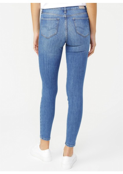 Recycle Jamy Kadın Jean Skinny Highrise Fit Pantolon Agora Light fırsatları