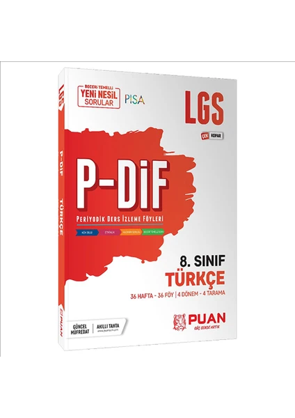 Puan Yayınları 8. Sınıf LGS Türkçe PDİF Konu Anlatım Föyleri