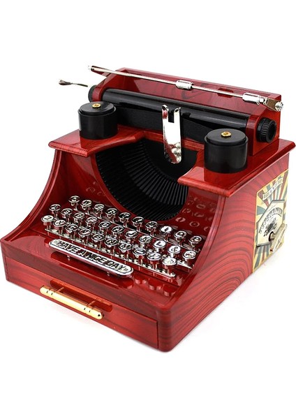 Daktilo Kurmalı Müzik Kutusu (Kahverengi) fiyatları