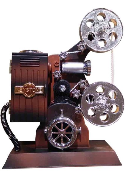 Sinemaskop Kurmalı Müzik Kutusu (Kahverengi)